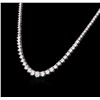 Image 3 : 18KT White Gold 9.34ctw Diamond Necklace