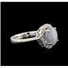 Image 2 : 18KT White Gold 3.00ct Star Sapphire and Diamond Ring