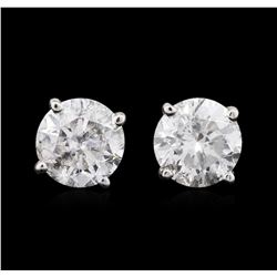 14KT White Gold 2.59ctw Diamond Stud Earrings