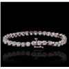Image 2 : 14KT White Gold 8.20ctw Diamond Tennis Bracelet