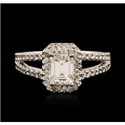 14KT White Gold EGL USA Certified 1.36ctw Diamond Ring