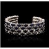 Image 1 : Two-Tone 25.20ctw Sapphire and Diamond Bracelet