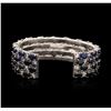 Image 2 : Two-Tone 25.20ctw Sapphire and Diamond Bracelet