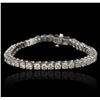 Image 1 : 14KT White Gold 9.25ctw Diamond Tennis Bracelet