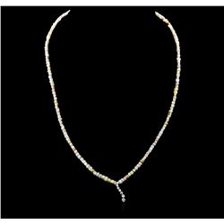 14KT Yellow Gold 32.90ctw Rough Diamond Necklace With Charm