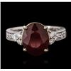 Image 1 : 14KT Two-Tone Gold 4.78ct Ruby and Diamond Ring