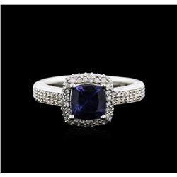 14KT White Gold 1.41ct Tanzanite and Diamond Ring