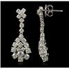 Image 3 : 14KT White Gold 2.87ct Diamond Earrings