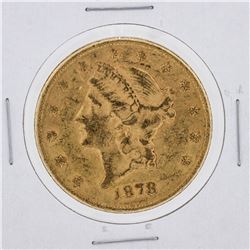 1878 $20 AU Liberty Head Double Eagle Coin