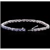 Image 3 : 14KT White Gold 9.60ctw Multicolor Sapphire and Diamond Bracelet