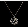 Image 1 : 1.44ctw Diamond Pendant With Chain - 14KT White, Yellow and Rose Gold