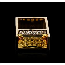 14KT Yellow Gold 10.04ct Citrine and Diamond Ring