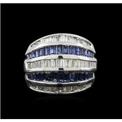 2.00ctw Sapphire and Diamond Ring - 14KT White Gold