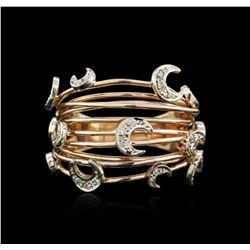 14KT Rose Gold 0.15ctw Diamond Ring