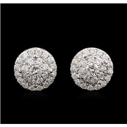 1.00ctw Diamond Stud Earrings - 14KT White Gold