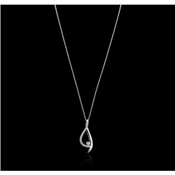 14KT White Gold 0.54ctw Diamond Pendant With Chain