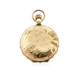 Seth Thomas 14KT Yellow Gold Full Hunter Antique Pocket Watch