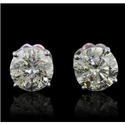 14KT White Gold 1.97ctw Diamond Stud Earrings