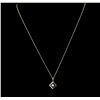 Image 1 : 14KT Yellow Gold 0.02ct Diamond Pendant With Chain