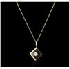 Image 2 : 14KT Yellow Gold 0.02ct Diamond Pendant With Chain