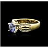 Image 2 : 18KT Yellow Gold 1.37ct Tanzanite and Diamond Ring