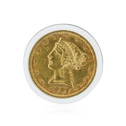 1897 $5 AU Liberty Head Half Eagle Gold Coin