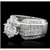 Image 2 : 18KT White Gold 4.35ctw Diamond Ring