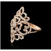 Image 2 : 14KT Rose Gold 1.00ctw Diamond Ring