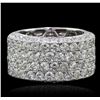 Image 1 : 18KT White Gold 5.63ctw Diamond Ring