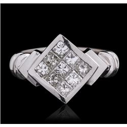 14KT White Gold 0.95ctw Diamond Ring