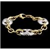 Image 1 : 14KT Two-Tone Gold Fashion Bracelet