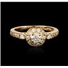 Image 1 : 14KT Rose Gold 0.69ctw Diamond Ring