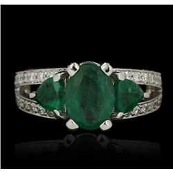 14KT White Gold 2.42ctw Emerald Ring