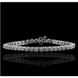 14KT White Gold 4.15ctw Diamond Tennis  Bracelet