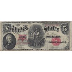 1907 $5 Woodchopper  United States Legal Tender Note