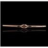 Image 1 : 14KT Rose Gold 0.17ct Ruby and Pearl Antique Pin