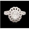 Image 1 : 14KT White Gold 1.66ctw Diamond Ring