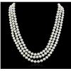 Image 1 : 14KT White Gold Pearl and Diamond Necklace