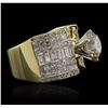 Image 2 : 18KT Yellow Gold 5.61ctw Diamond Ring