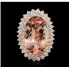 Image 1 : 14KT Rose Gold 22.46ct Morganite and Diamond Ring