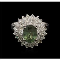 2.21ct Alexandrite and Diamond Ring - 18KT White Gold