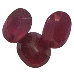 16.55ctw Oval Mixed Ruby Parcel