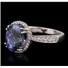 Image 2 : 18KT White Gold 3.31ct Tanzanite and Diamond Ring