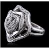 Image 2 : 14KT White Gold 0.67ctw Diamond Ring