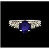 Image 1 : 14KT White Gold 2.15ct Tanzanite and Diamond Ring