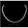 Image 1 : 14KT Yellow Gold 38.71ctw Tanzanite and Diamond Necklace