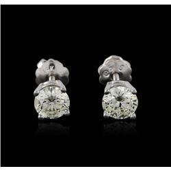 14KT White Gold 0.80ctw Diamond Stud Earrings