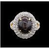 Image 1 : PLATED SILVER 7.68ct Ruby and White Sapphire Ring