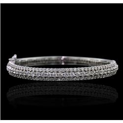 14KT White Gold 4.80ctw Diamond Bangle Bracelet