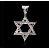 Image 1 : 14KT White Gold 3.79ctw Diamond Star of David Pendant